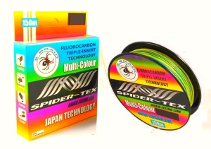 Plecionka Spider tex 8X 150 m. 0,20 mm. kolorowa Osiem spolotów