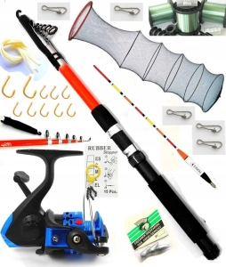 Bogaty Zestaw Wędkarski Spławik Wędka 2,70m.