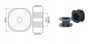 Szpulka Szpula Do Nawijania Żyłki Plecionki 80 mm.