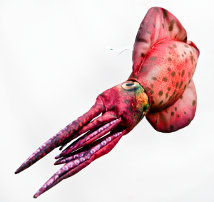 PODUSZKA MASKOTKA KAŁAMARNICA Olbrzymia Jak Żywa 76 cm. NA PREZENT