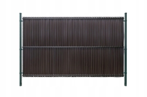 OSŁONA PANELI OGRODZENIOWYCH 173 x 250 44/62 CIEMNY BRĄZ Cały gotowy komplet + instrukcja