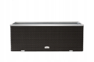 Donica ogrodowa z Technorattanu HAND MADE 150x39x50 Czarna