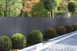 Przęsło ogrodzenie WYGŁUSZONE Dyskrecja STAL OCYNK 200 x 120cm. ANTRACYT