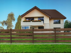 Przęsło Ogrodzenie Stal OCYNK Proszkowo Imitacja Drewna 200 x 120 cm.