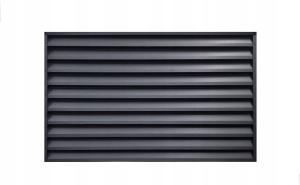 Przęsło z blachy ocynkowanej malowanej proszkowo typu żaluzja 200 X 120 x 4,5 cm. ANTRACYT