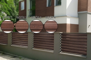 Przęsło ogrodzeniowe Pionowe 200x120cm STAL OCYNK Malowane Proszkowo IMITACJA DREWNA 