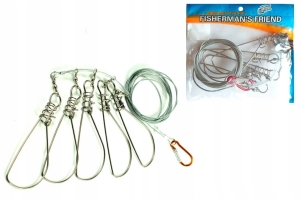 Agrafki do przetrzymywania złowionych ryb 5 sztuk na lince KUKAN NIERDZEWNE