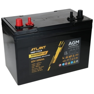 Akumulator ATLANT Deep Cycle 12V 105Ah AEV105-12 306*168*208 DT L