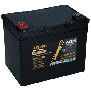 Akumulator ATLANT Deep Cycle 12V 40Ah AEV40-12 195*130*167 M6 L