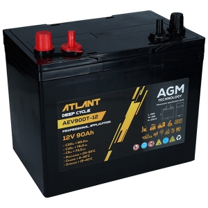 Akumulator ATLANT Deep Cycle 12V 90Ah AEV90-12 260*168*208 DT L