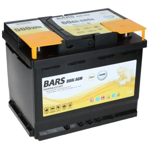 Akumulator Bars Marine Dual Purpose AGM Deep Cycle 12V 60Ah 680A 500Wh L2 P+