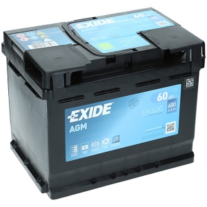 Akumulator Exide EK600 60Ah 680A L2 AGM Start&Stop