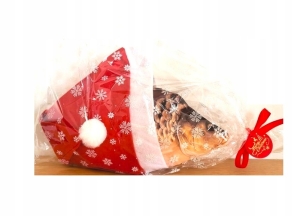 PODUSZKA Karp W ŚWIĄTECZNYM UBRANIU Poduszka Ryba Jak ŻYWY Na Prezent 35 cm