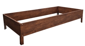 Warzywniak zielnik skrzynia ogrodowa na warzywa 150x75cm brązowa z izolacją
