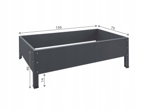 Warzywniak, zielnik - skrzynia ogrodowa 150x75cm z izolacją