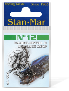 10X Krętliki z agrafką fastlock Duo-Lock roz. 12